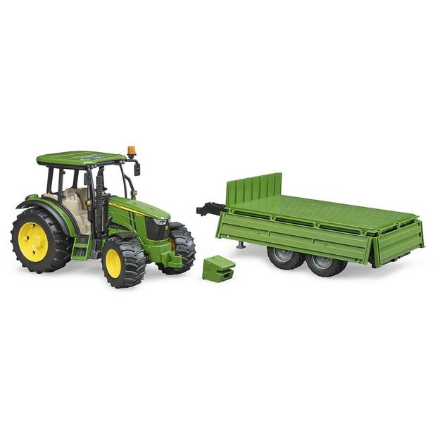 BRUDER John Deere 5115 M su priekaba 02108