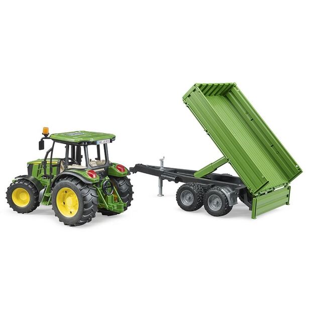 BRUDER John Deere 5115 M su priekaba 02108