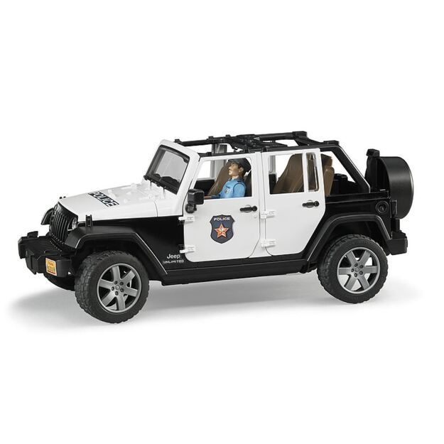 BRUDER Policijos automobilis Jeep Rubicon su priedais 02526