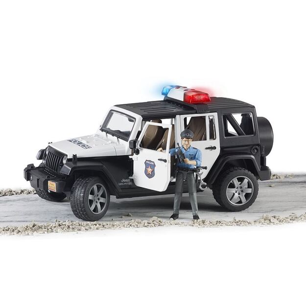 BRUDER Policijos automobilis Jeep Rubicon su priedais 02526