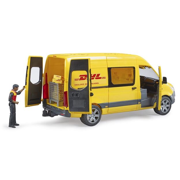 BRUDER MB Sprinter DHL kurjeris su figūrėle 02671