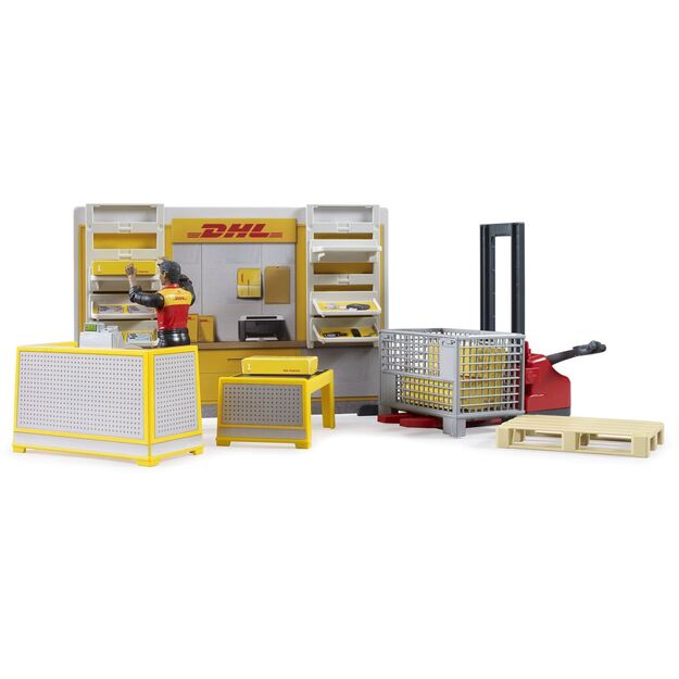 BRUDER 62251 DHL siuntų skyrius su priedais